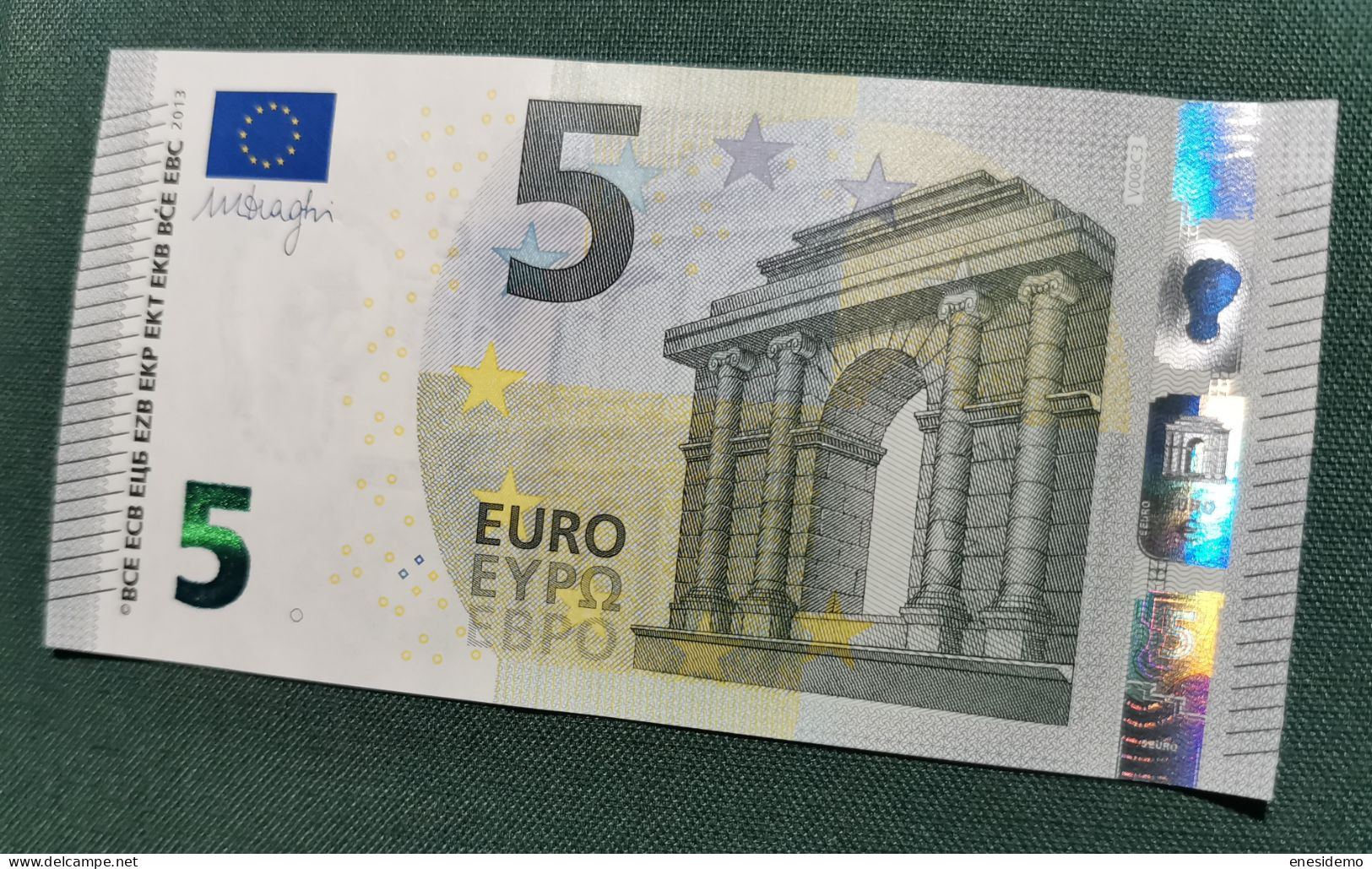 5 EURO SPAIN 2013 DRAGHI V008C2 VB SC FDS UNC. ONLY ODD NUMBERS