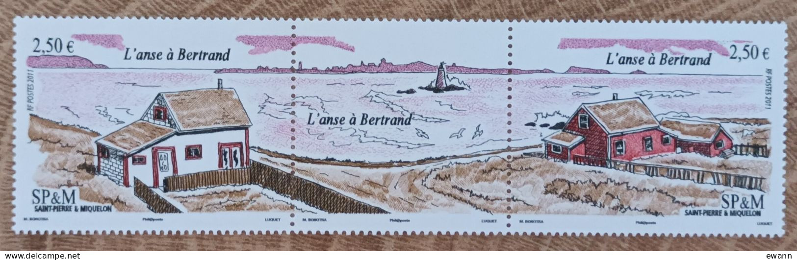 Saint Pierre Et Miquelon - YT N°1014, 1015 - Anse à Bertrand - 2011 - Neuf - Unused Stamps