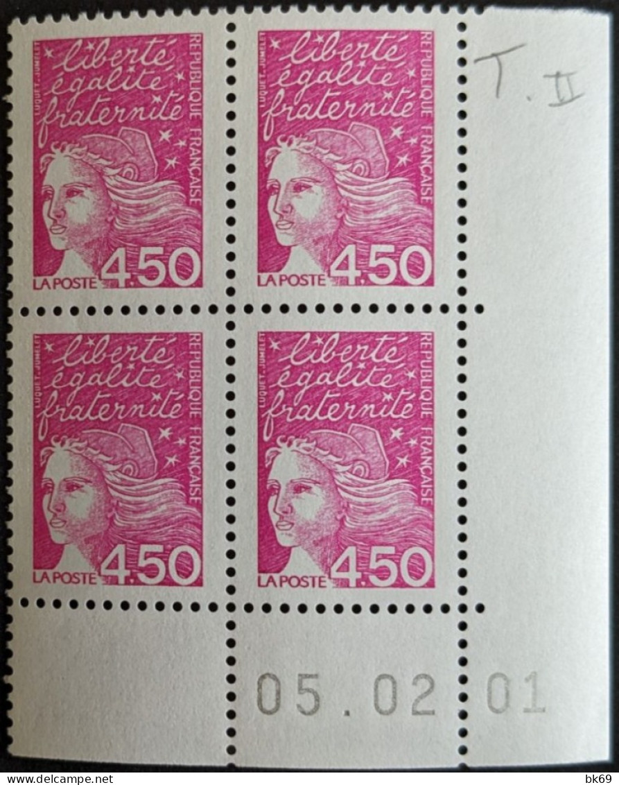 3096** Luquet 4.50 Rose Type II - 1990-1999