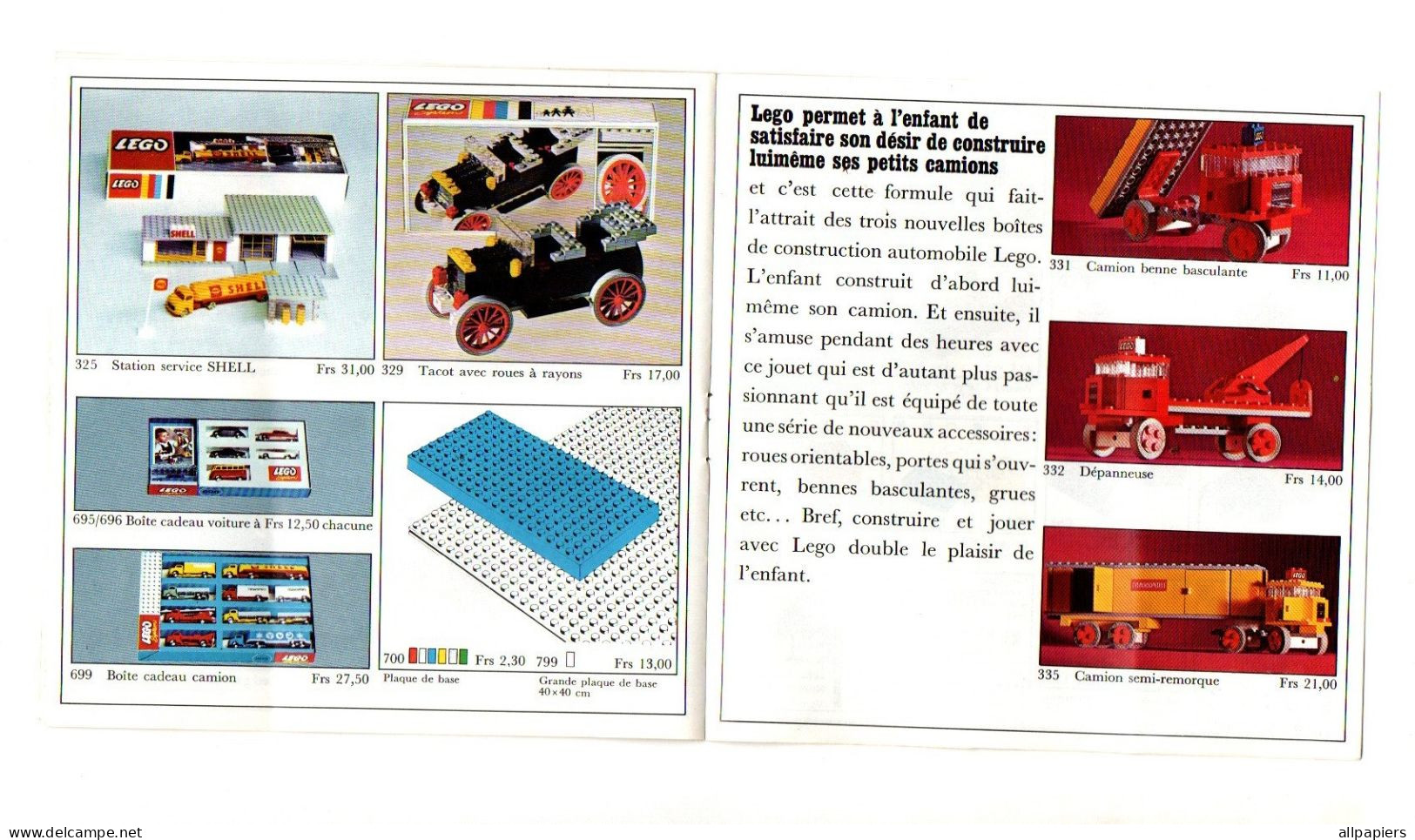 Livret Et Dépliant LEGO System L'assortiment Lego De 1967 - Catalogues