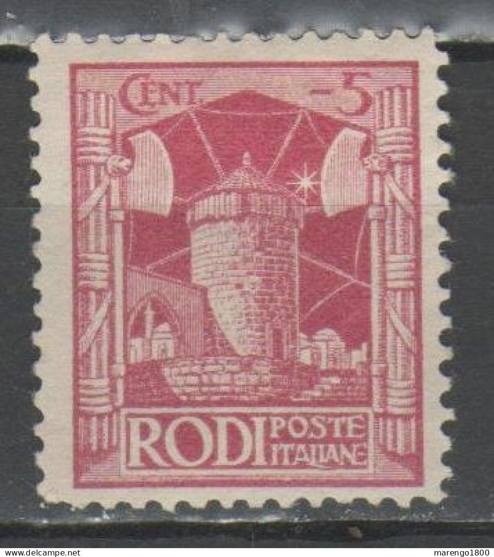 Egeo 1929 - Pittorica 5 C. * Dent. 11 - Aegean