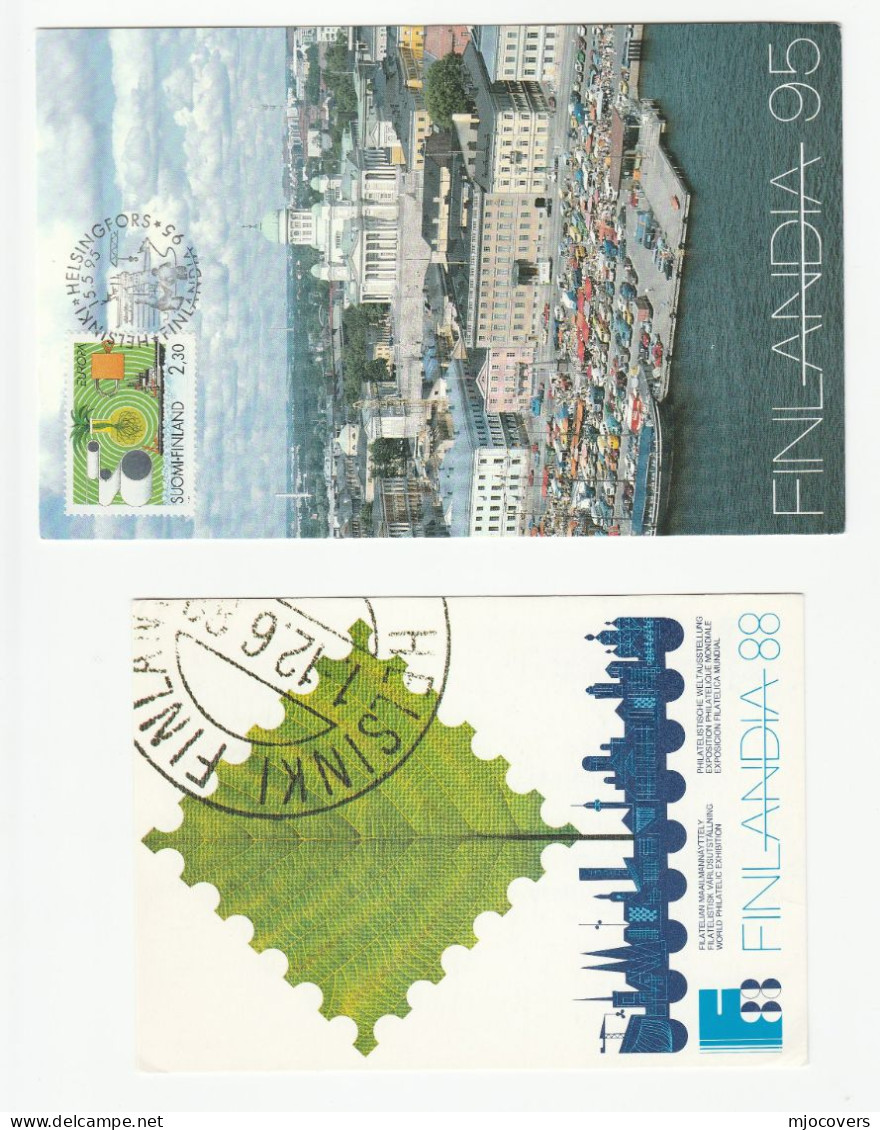 Collection FINLANDIA Event CARDS Finland Philatelic Exhibition Postcards, Cover Stamps Postcard - Covers & Documents