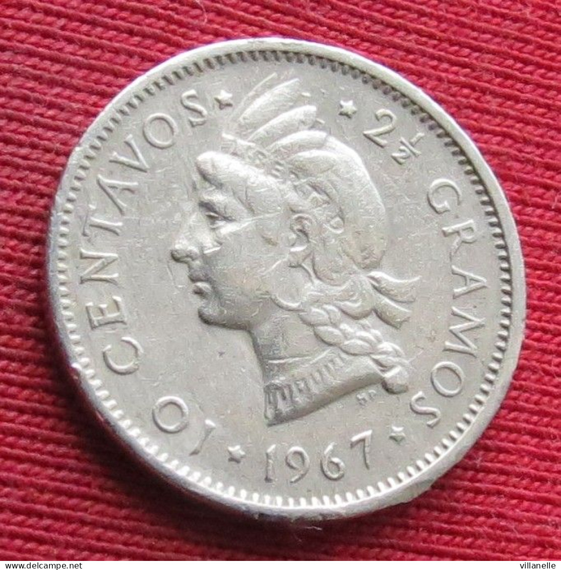 Dominican Republic 10 Centavos 1967 KM# 19a Lt 1645 *VT República Dominicana République Dominicaine - Dominicana