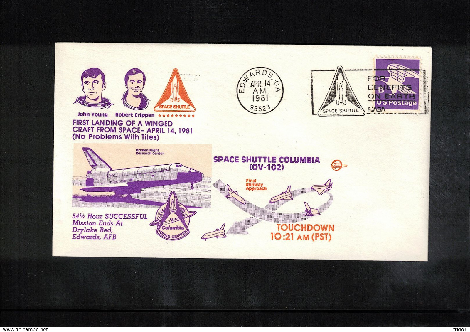 USA 1981 Space / Weltraum Space Shuttle Columbia Interesting Cover - USA