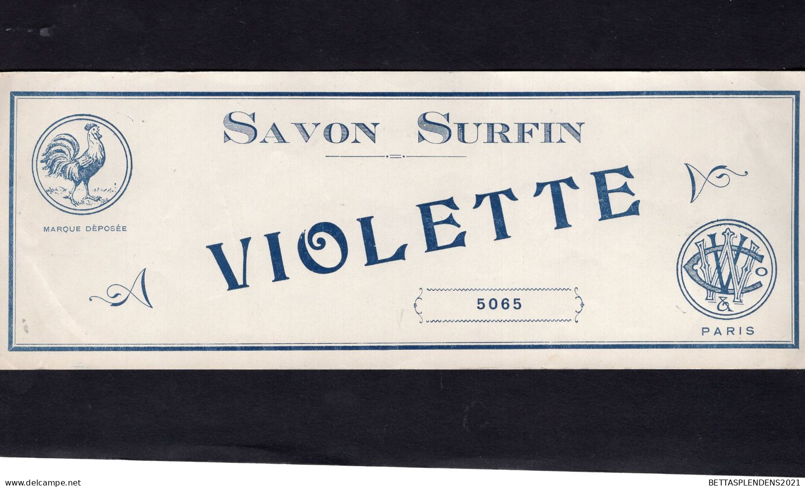 Etiquette Savon - SAVON  SURFIN  - VIOLETTE - PARIS - Etiquetas