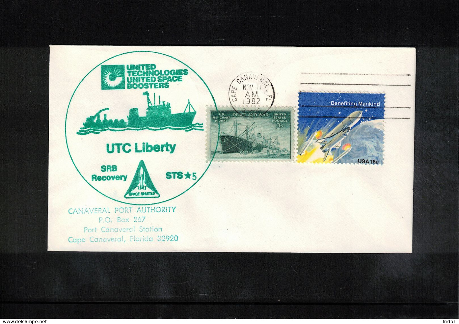 USA 1982 Space / Weltraum Space Shuttle STS-5  - UTC Liberty Interesting Cover - USA