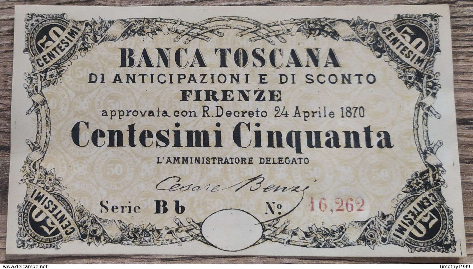 50 Centesimi Italy Toscana 1870 - Firenze - XF!! - Autres & Non Classés