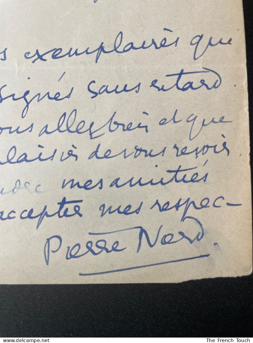 Pierre Nord - 1937 - Correspondance [1 Lettre] - Escritores