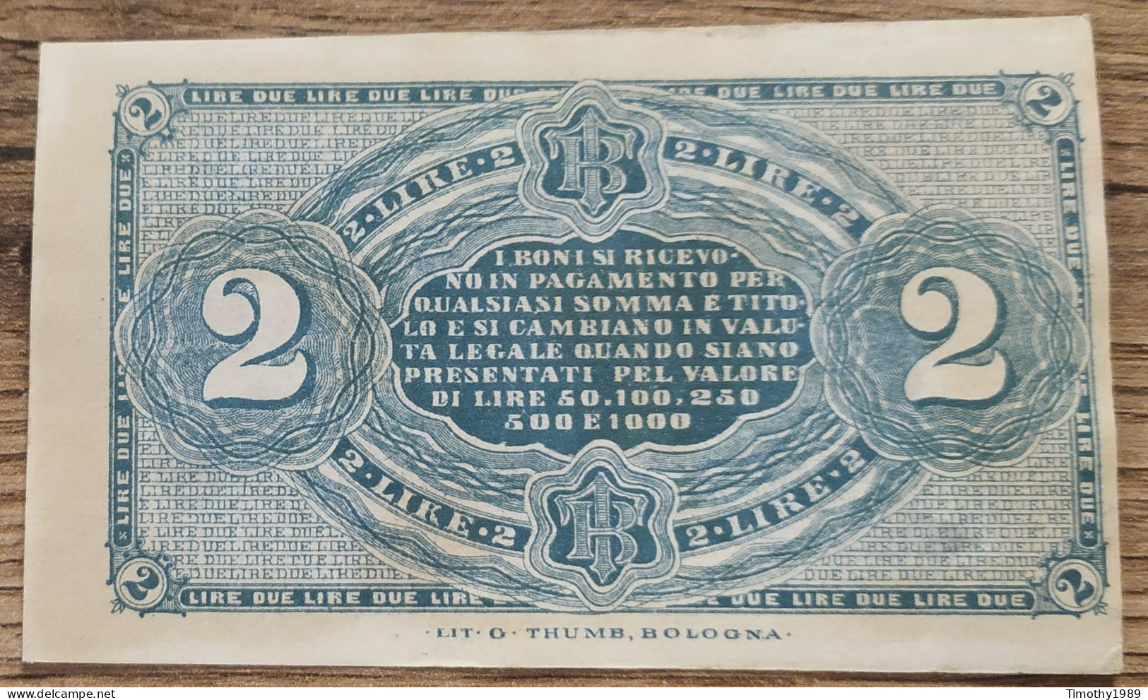2 Lira Banca Toscana Italy 1870 - AUNC! - Autres & Non Classés