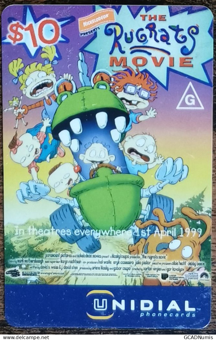 Carte De Recharge - The Rugrats Movie UniDial $10 - Australie - Télécarte ~14 - Australie