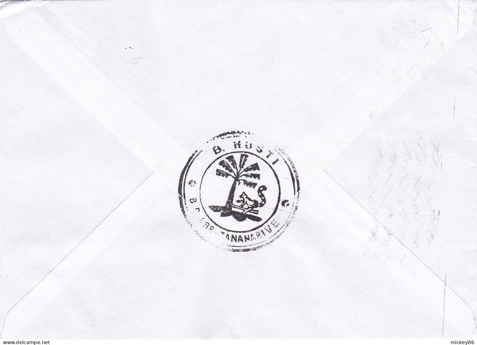 MADAGASCAR-1984-Lettre ANTANANARIVO Pour VEDENE-84 (France) Timbre Feuillet "J.O SARAJEVO-ski" Seul Sur Lettre...cachet - Madagascar (1960-...)