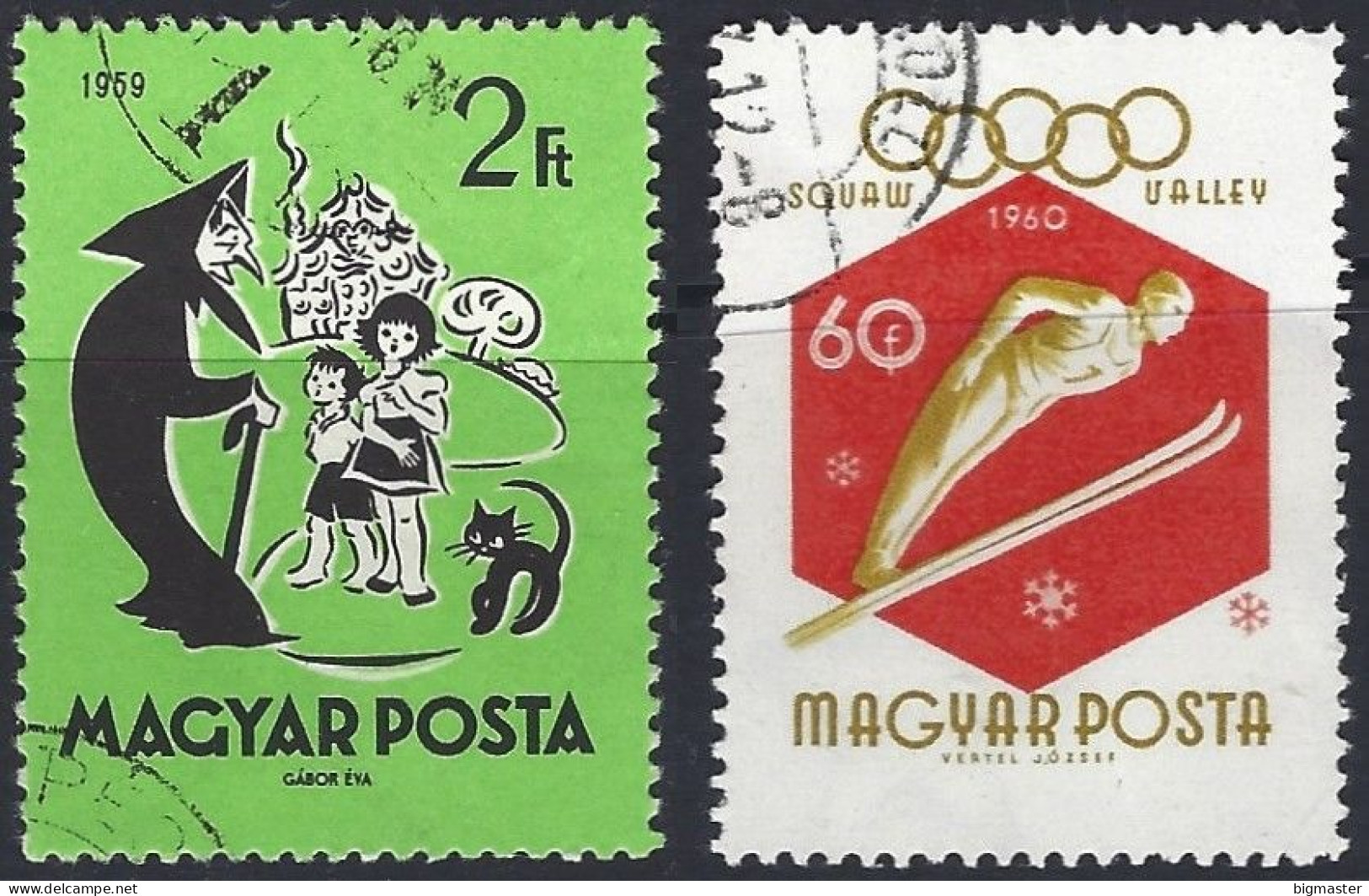 Ungheria 1959-60  Fairy Tales -  Winter Olympic Games 2 Val Fu - Usati