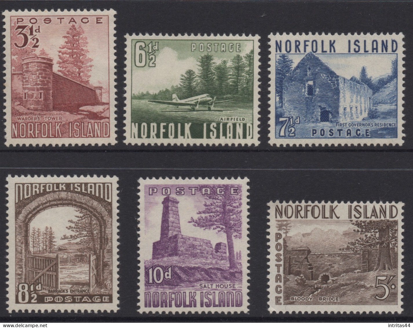 NORFOLK ISLAND 1953 PICTORIALS (DEFINITIVES) SET  MVLH - Norfolk Island