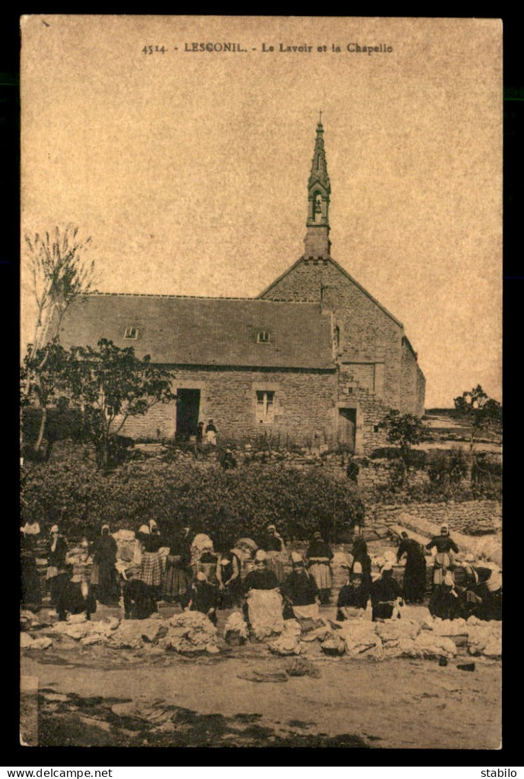 29 - LESCONIL - LE LAVOIR ET LA CHAPELLE - LAVANDIERES -  LAVEUSES - LESSIVE - Lesconil