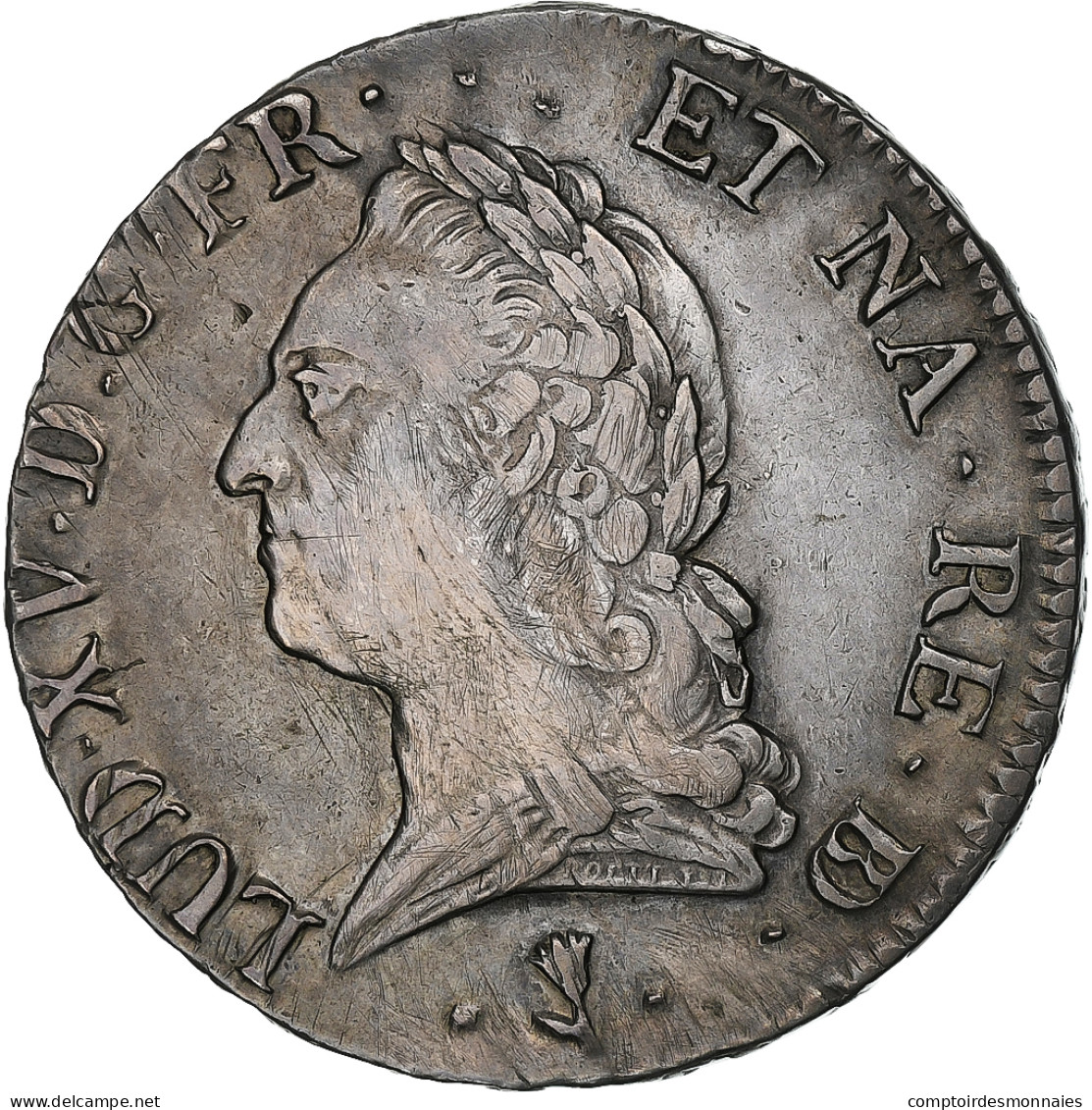 France, Louis XV, Écu De Béarn à La Vieille Tête, 1771, Pau, Argent, TTB - 1715-1774 Louis  XV The Well-Beloved