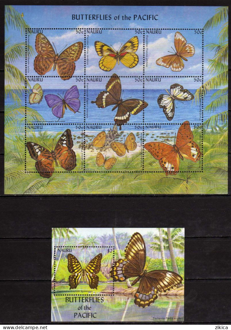 Nauru - 2002 Butterflies Of The Pacific.M/S And S/S. MNH - Nauru