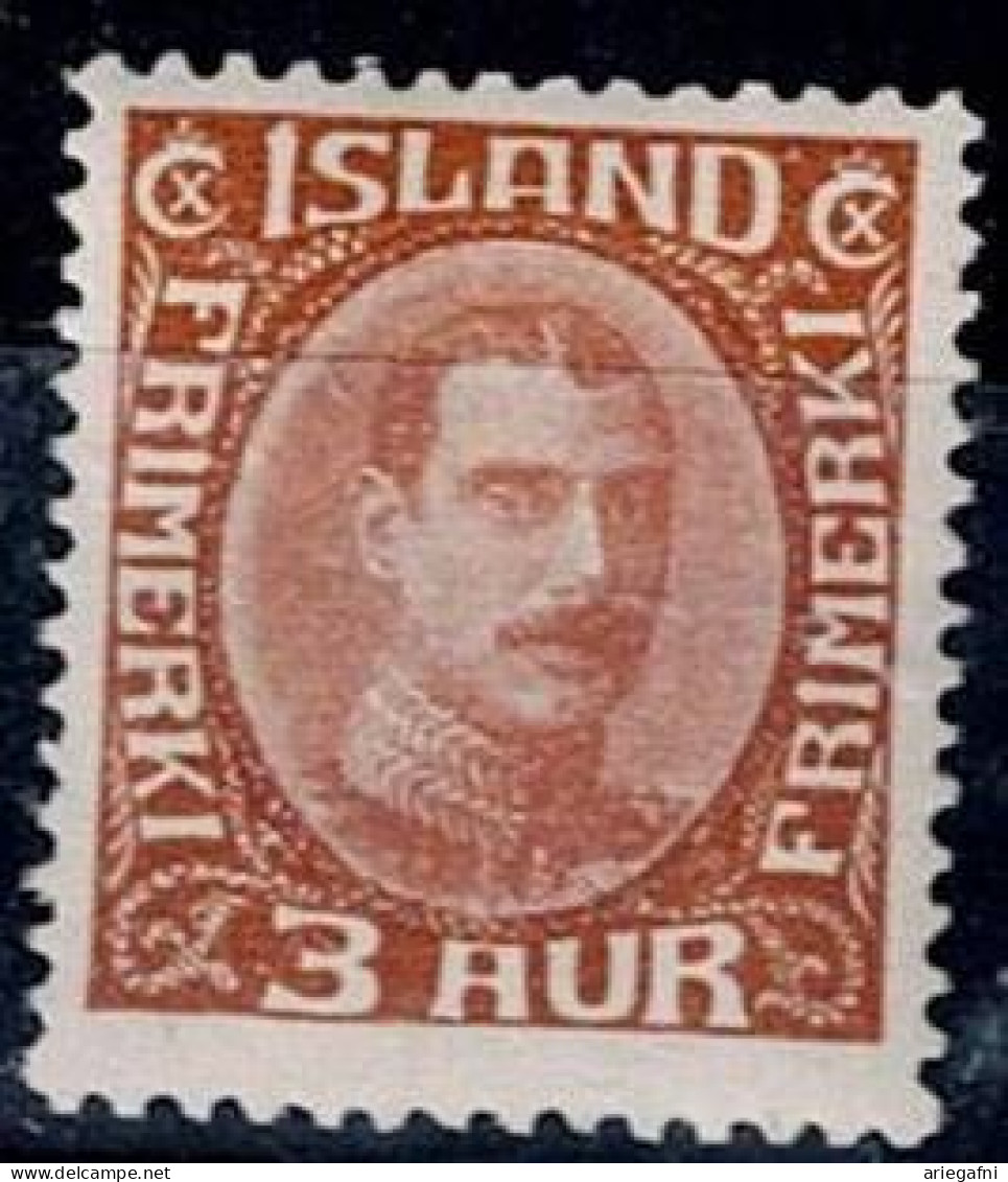 ICELAND 1931 KING CHRISTIAN X MI No 157 MLH VF!! - Nuevos