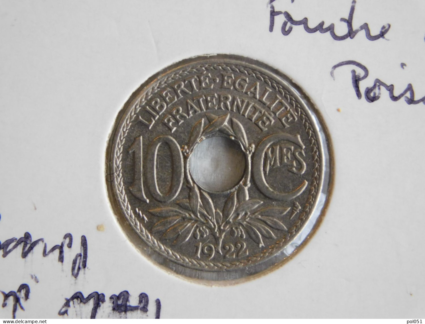 France 10 Centimes 1922 LINDAUER COCARDE NETTE POISSY (348) - 10 Centimes