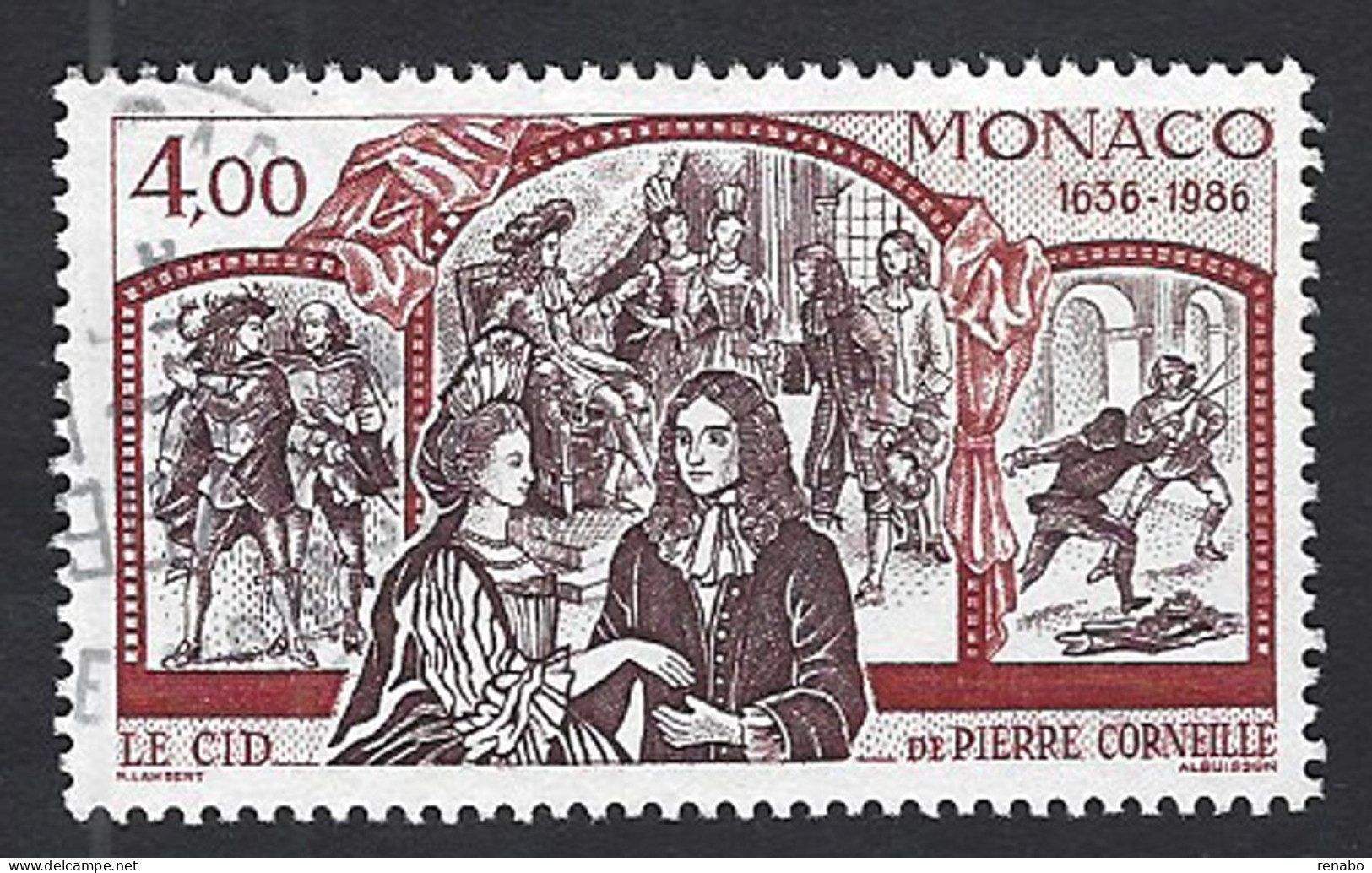 Monaco 1986; The Playwright Pierre Corneille Author Of "El Cid"; Used - Theater