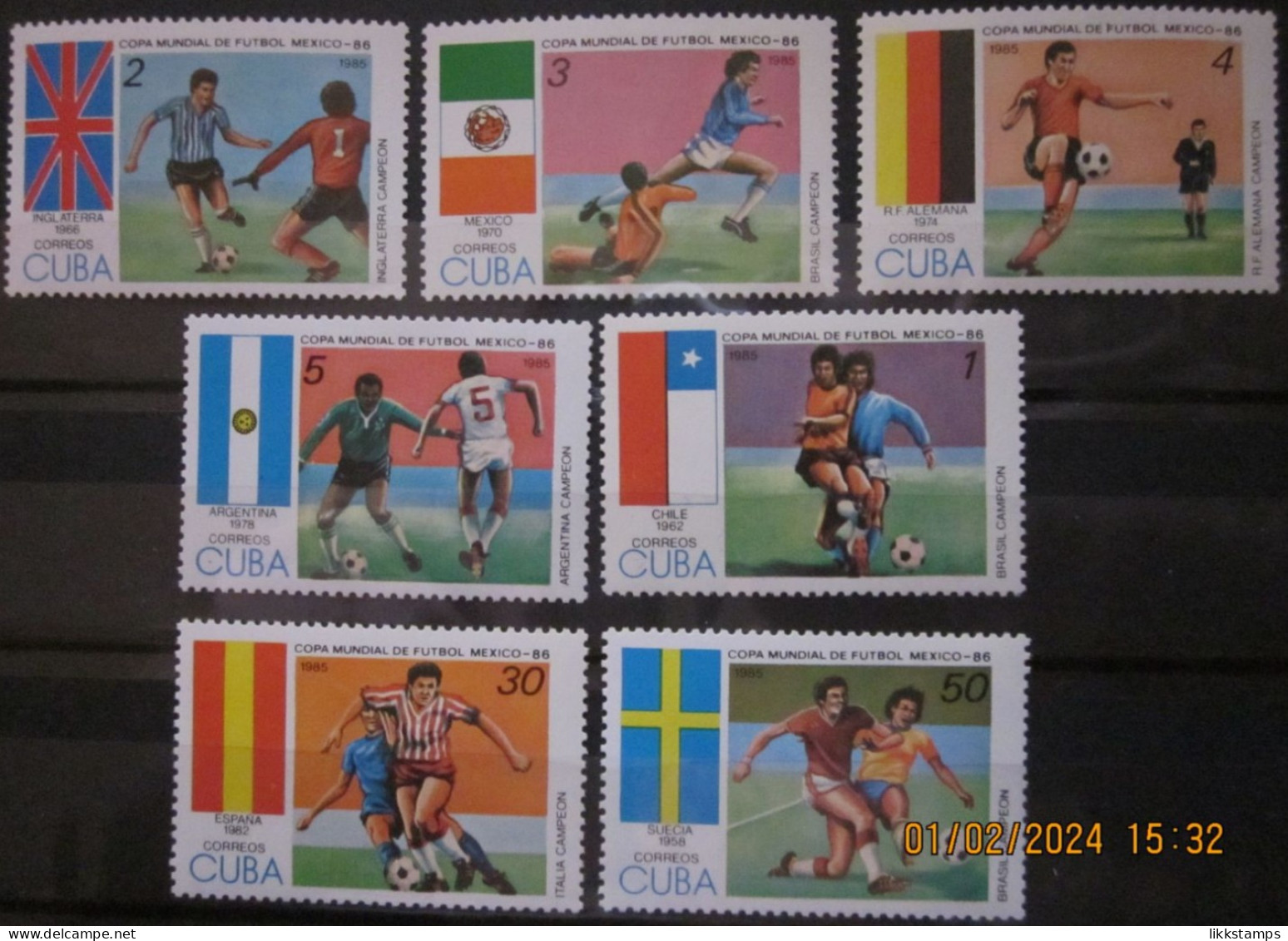 CUBA 1985 ~ S.G. 3067 - 3073 ~ WORLD CUP FOOTBALL CHAMPIONSHIP. ~  MNH #03132 - Neufs