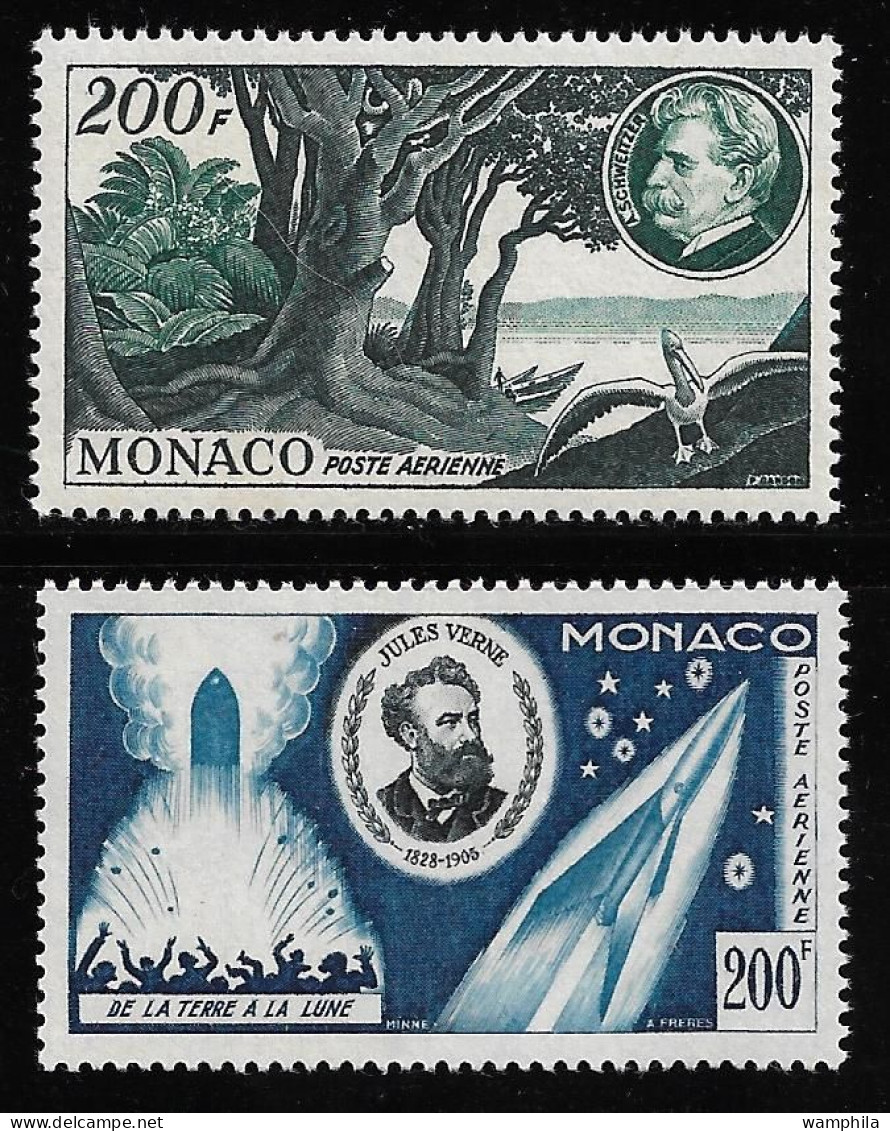 Monaco P.A N°59/60**, J.Verne, A Schweitzer. Cote 92€. - Albert Schweitzer