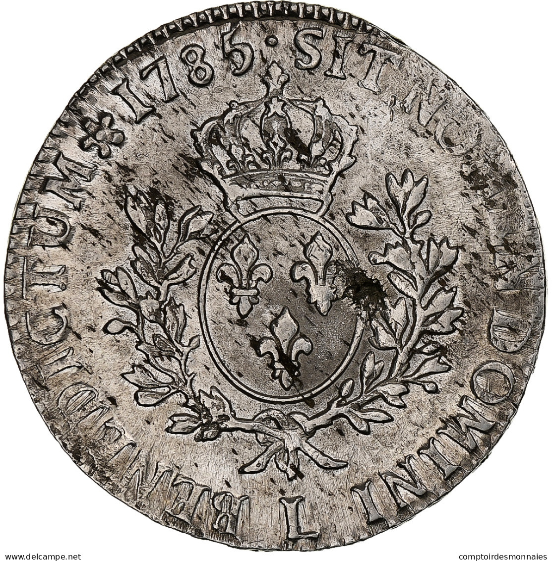 France, Louis XVI, Ecu Aux Branches D'olivier, 1785, Bayonne, Argent, TTB+ - 1774-1791 Louis XVI