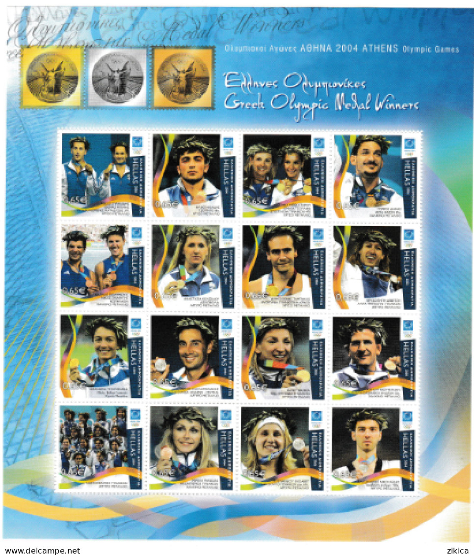 Greece - 2004 Olympic Games - Athens, Greece - Greek Medal Winners. MNH** - Nuovi