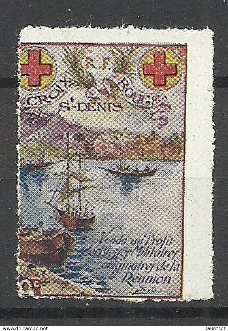 FRANCE 1914-1916 WWI Military Poster Stamp Vignette Reunion Red Cross (*) - Red Cross