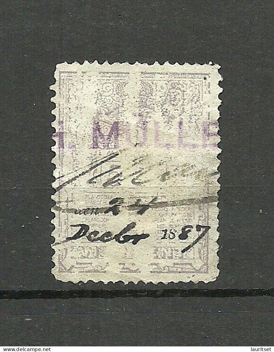 NEDERLAND Netherland O 1887 Old Revenue Tax Stamp Taxe - Revenue Stamps