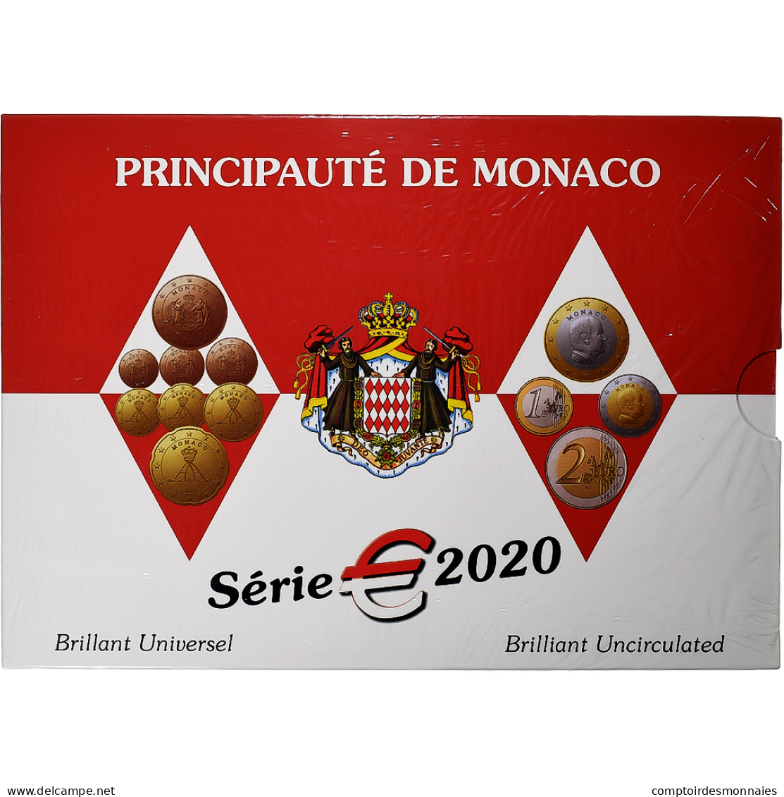 Monaco, Albert II, Coffret 1c. à 2€, BU, 2020, MDP, FDC - Monaco