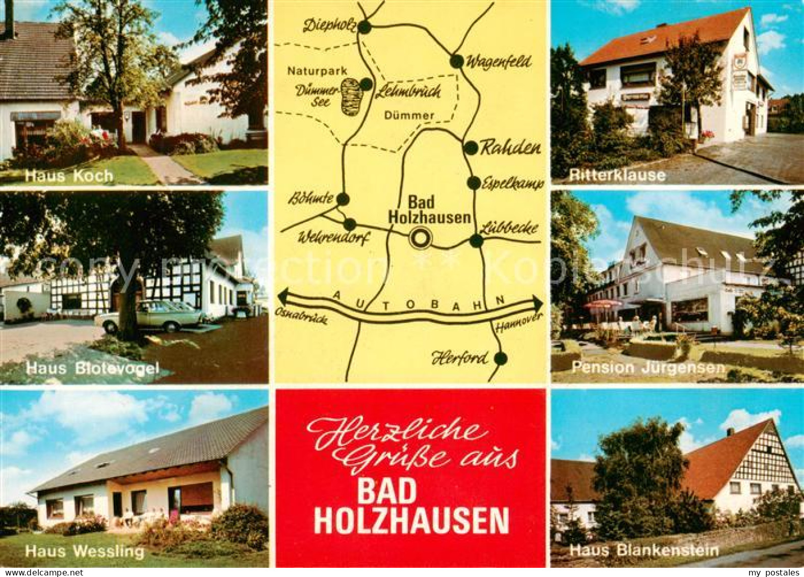 73813344 Bad Holzhausen Luebbecke Gaestehaeuser Pensionen Landkarte Bad Holzhaus - Getmold