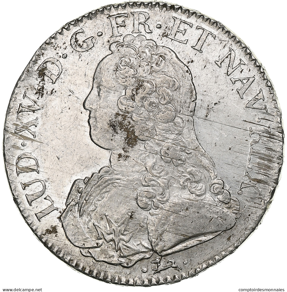 France, Louis XV, Ecu Aux Branches D'olivier, 1735, Bayonne, Argent, TTB - 1715-1774 Louis XV Le Bien-Aimé