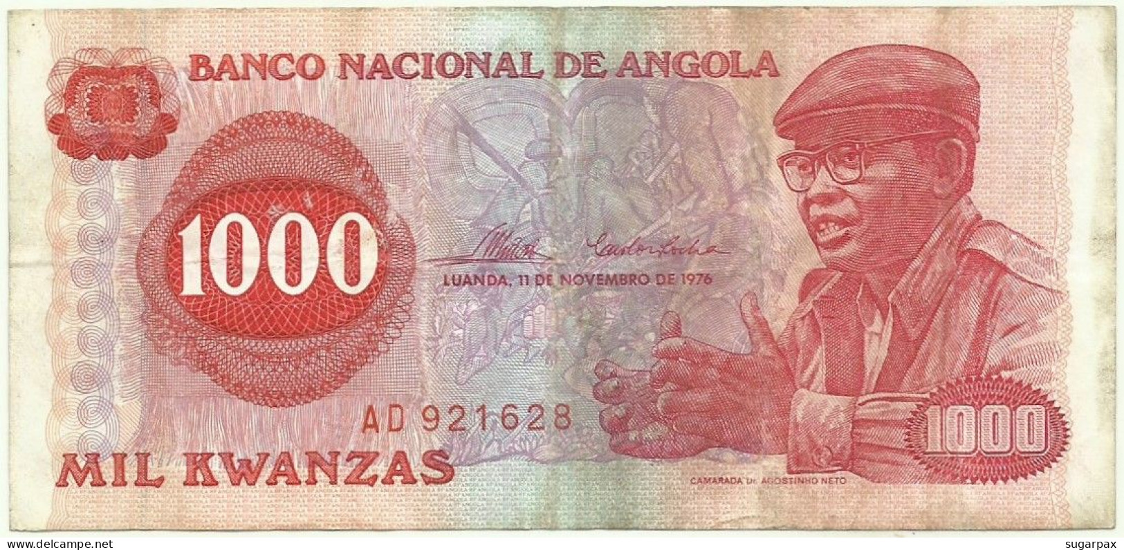 Angola - 1000 Kwanzas - 11.11.1976 - Pick 113 - Série AD - Agostinho Neto - 1.000 - Angola