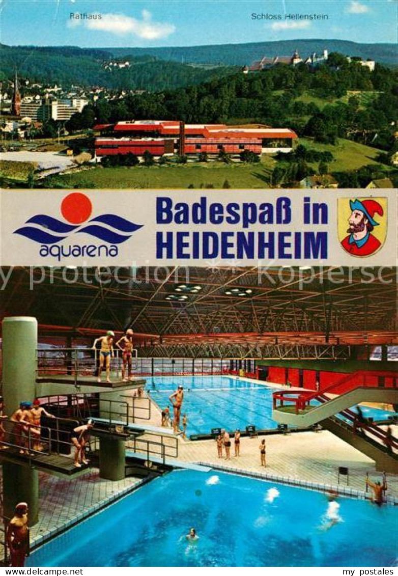 73101586 Heidenheim Brenz Hallenfreizeitbad Aquarena Schloss Hellenstein Rathaus - Heidenheim