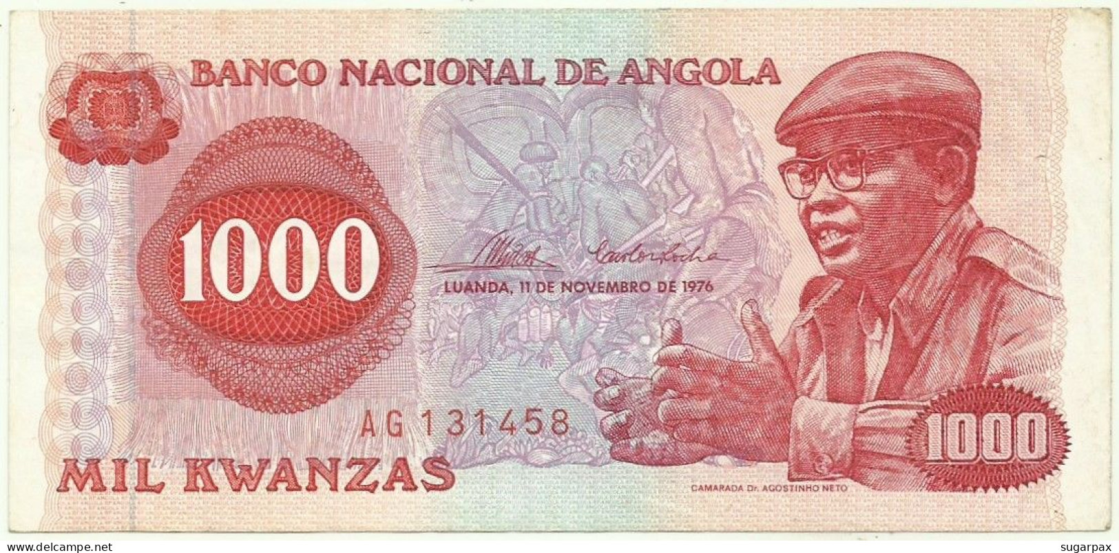 Angola - 1000 Kwanzas - 11.11.1976 - Pick 113 - Série AG - Agostinho Neto - 1.000 - Angola