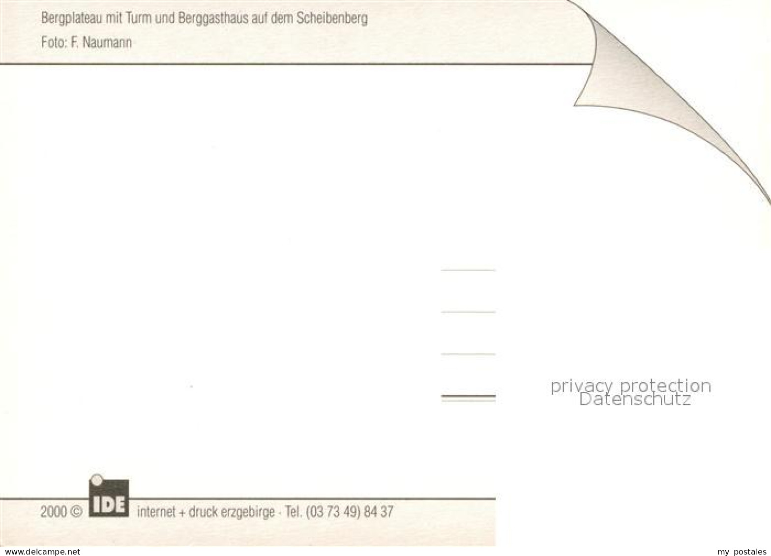 73101492 Scheibenberg Bergplateau Mit Aussichtsturm Scheibenberg - Scheibenberg