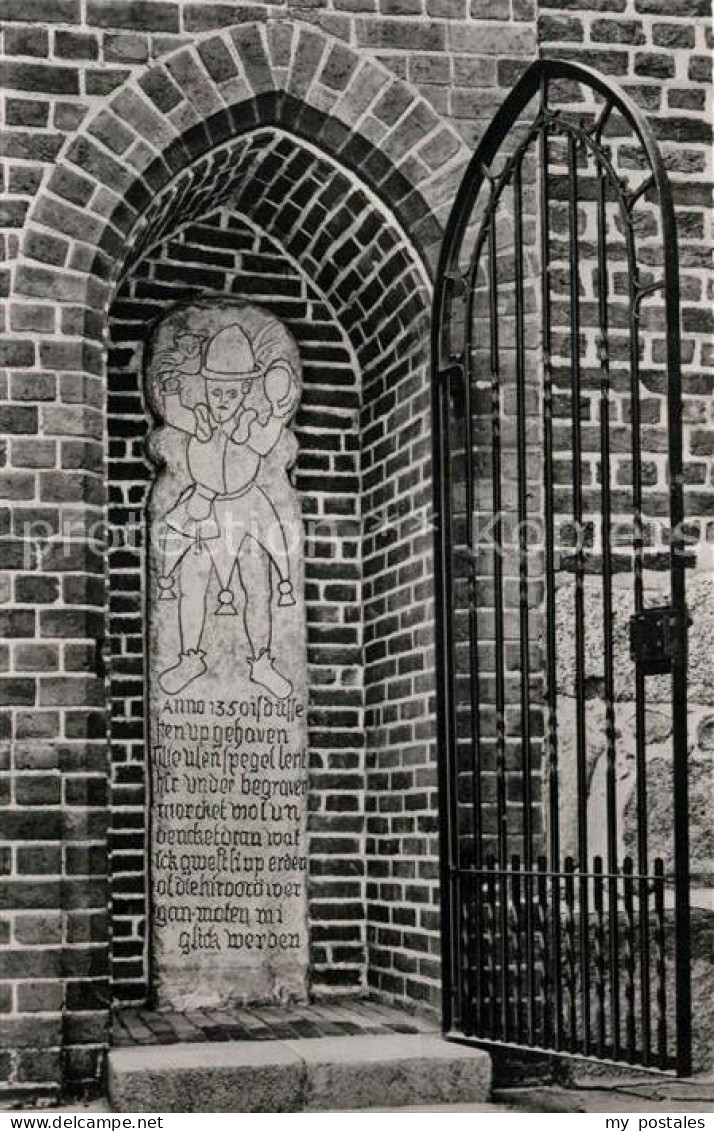 73101282 Moelln Lauenburg Nicolai Kirche Eulenspiegel Grabstein Moelln Lauenburg - Mölln