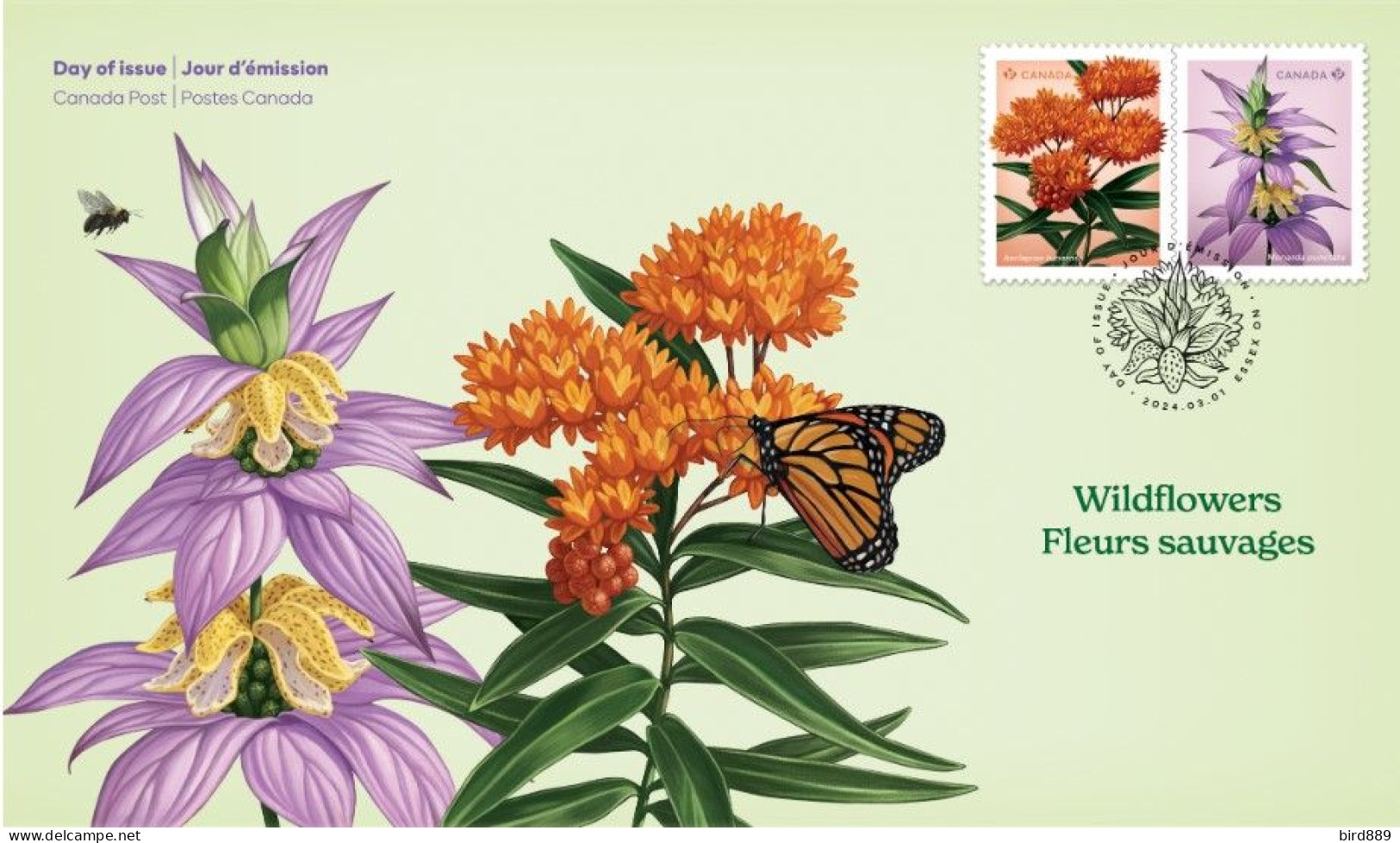 2024 Canada Flower Wildflowers FDC With Pair From Booklet - 2011-...