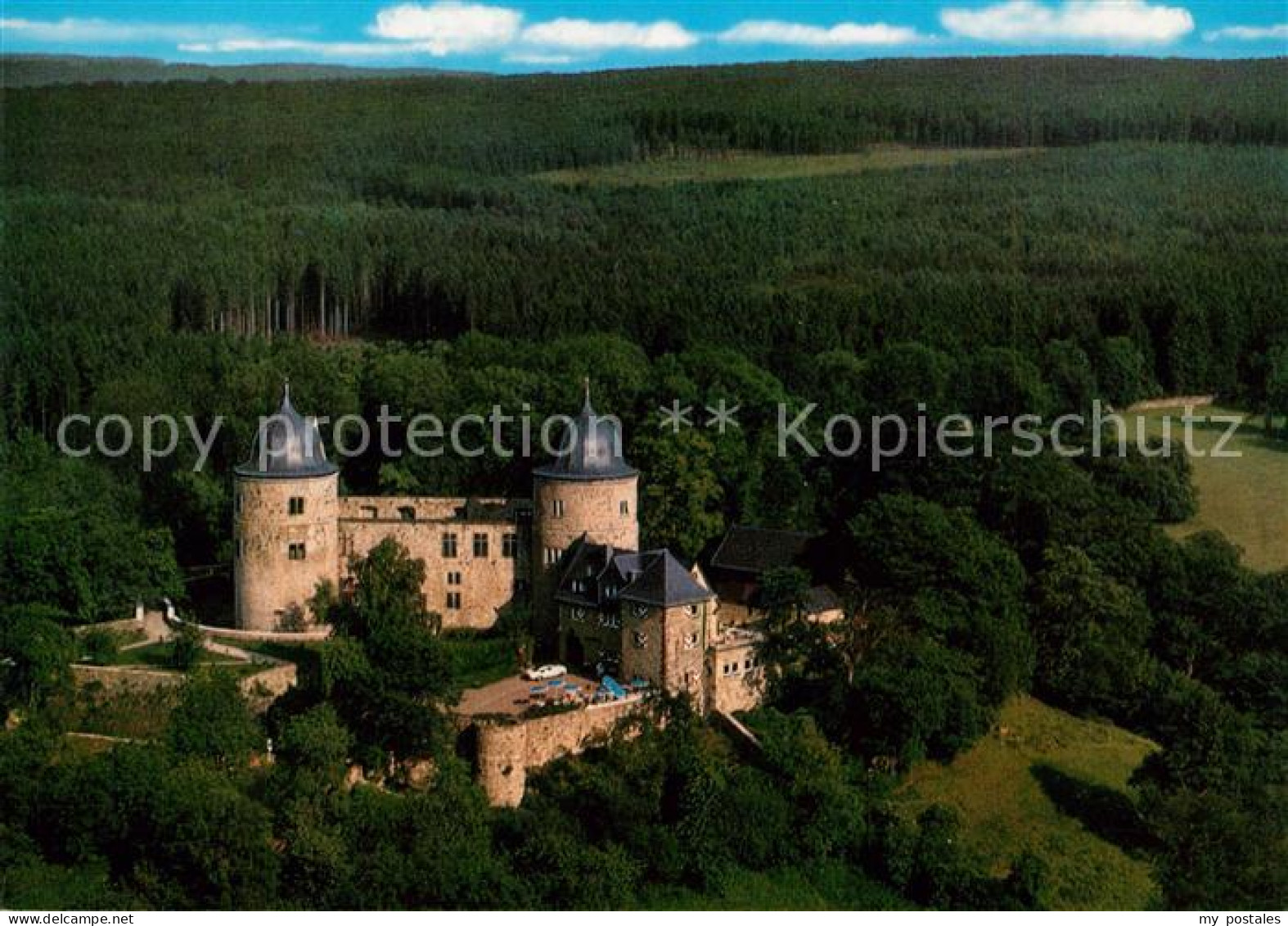 73100431 Sababurg Sababurg Fliegeraufnahme Schloss Sababurg - Hofgeismar