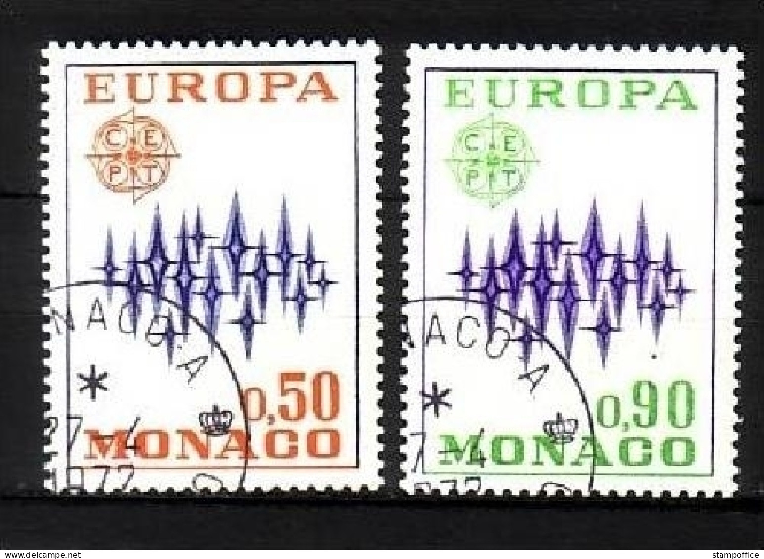 MONACO MI-NR. 1038-1039 GESTEMPELT(USED) EUROPA 1972 STERNE - 1972