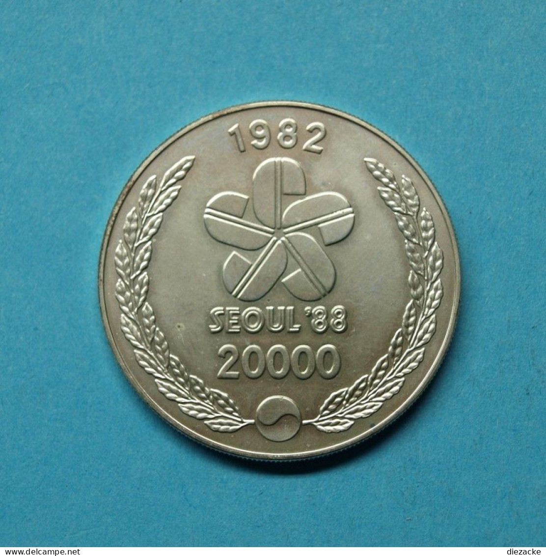 Korea Süd 1982 20000 Won Olympisches Feuer Silber ST (Mük20/2 - Corée Du Nord