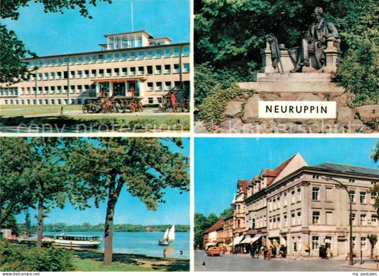 73097918 Neuruppin Poliklinik Fontane Denkmal Dampferanlegestelle Karl Marx Stra - Neuruppin