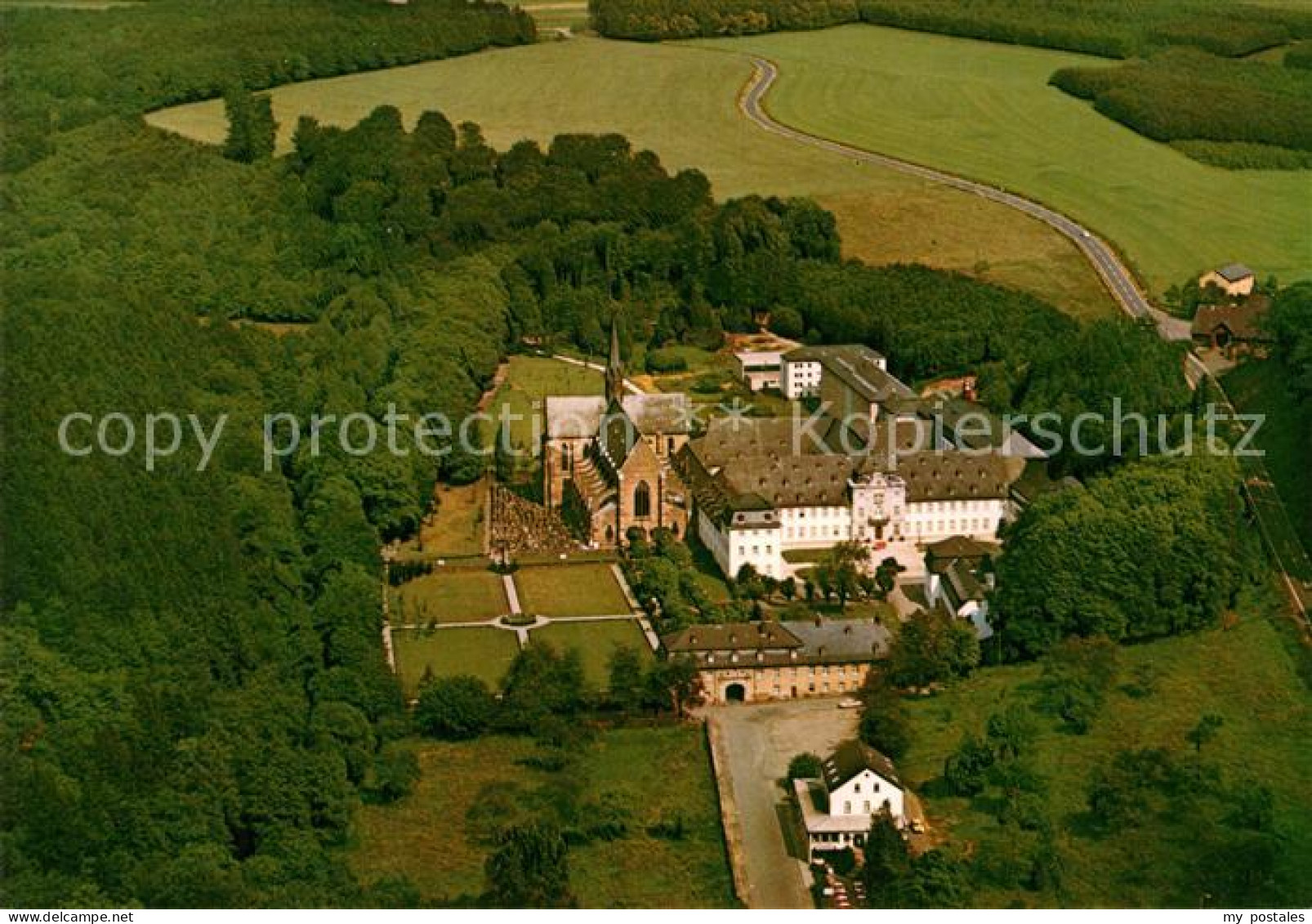 73095900 Hachenburg Westerwald Fliegeraufnahme Zisterzienser-Abtei Marienstatt H - Hachenburg