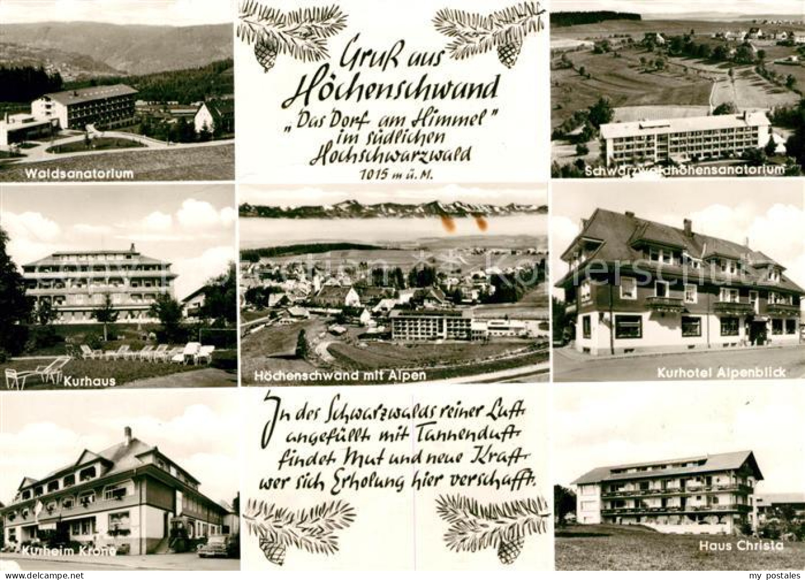 73095258 Hoechenschwand Waldsanatorium Kurhaus Kurheim Krone Kurhotel Alpenblick - Höchenschwand