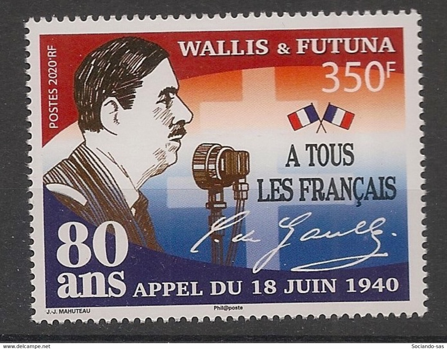 WALLIS ET FUTUNA - 2020 - N°YT. 928 - De Gaulle - Neuf Luxe ** / MNH / Postfrisch - Neufs