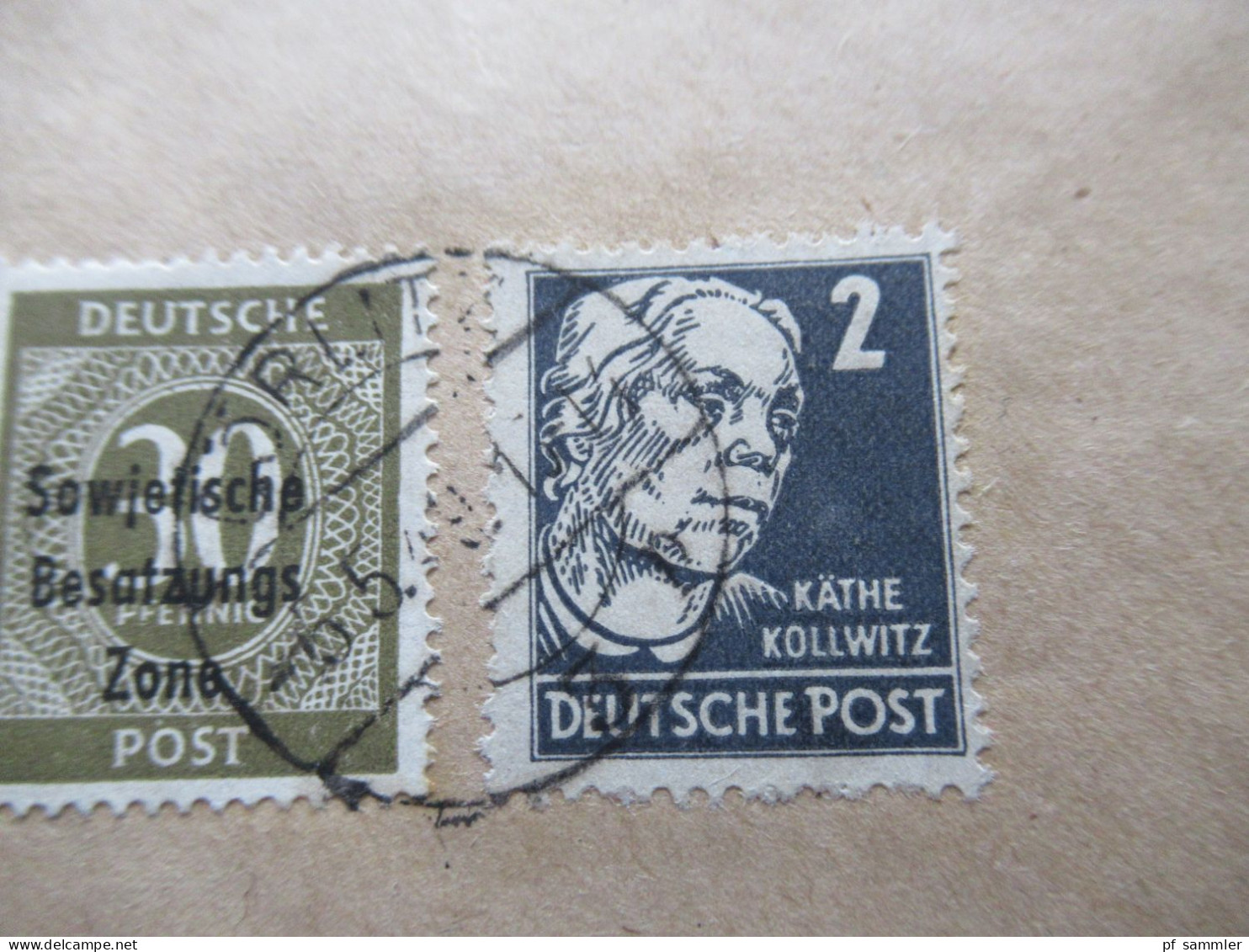 SBZ 5.1949 Köpfe Nr.212 MiF Marken Mit Aufdruck Einschreiben Not R-Zettel Görlitz 3 - Menden In Westfalen Mit Ank Stp. - Storia Postale