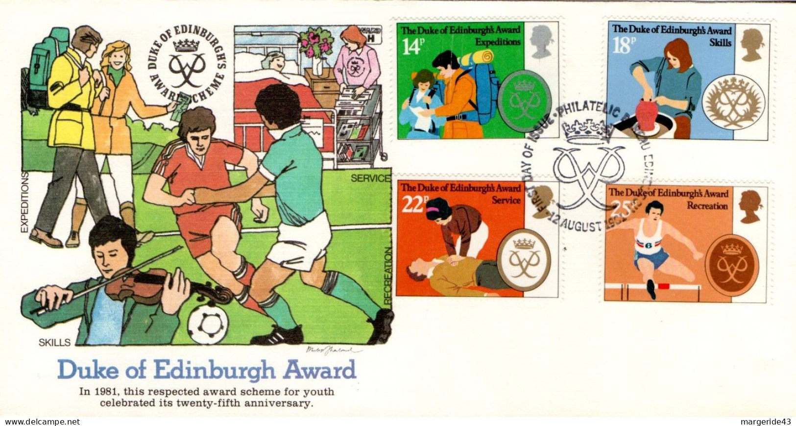 GB FDC 1981 PRIX DU DUC D'EDINBURGH - 1981-1990 Decimal Issues