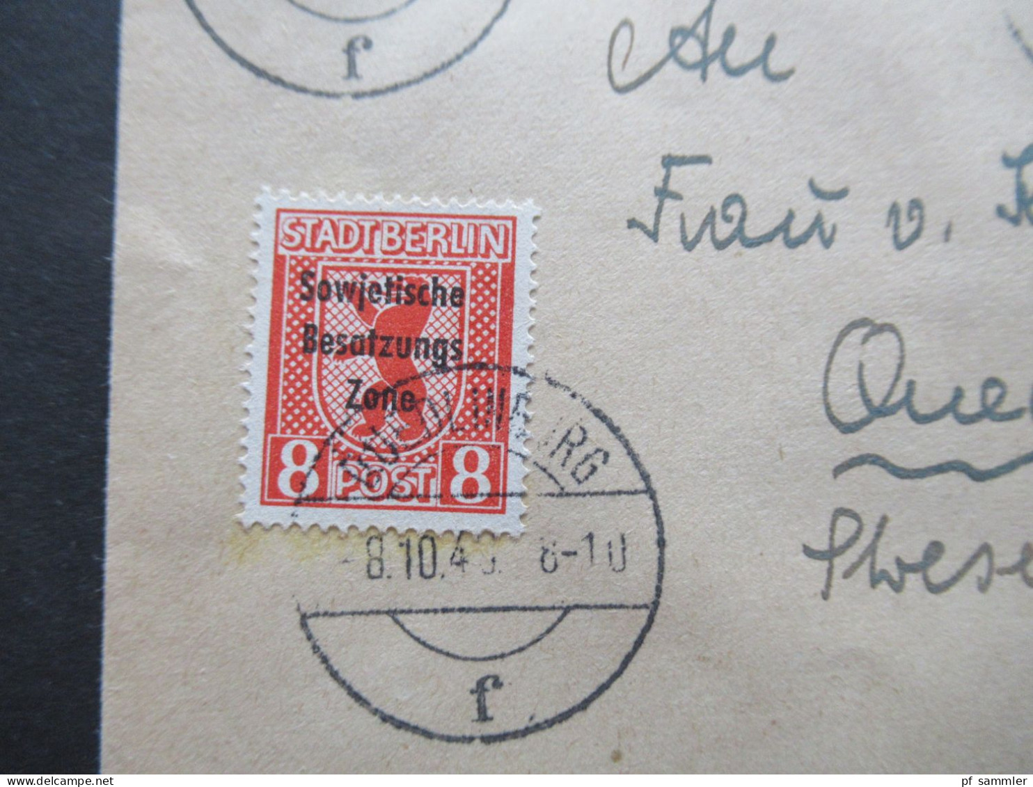 SBZ 8.10.1948 Marken Mit Aufdruck SBZ / Verschiedene Ausgaben! Tagesstempel Quedlinburg / Ortsbrief Quedlinburg - Storia Postale