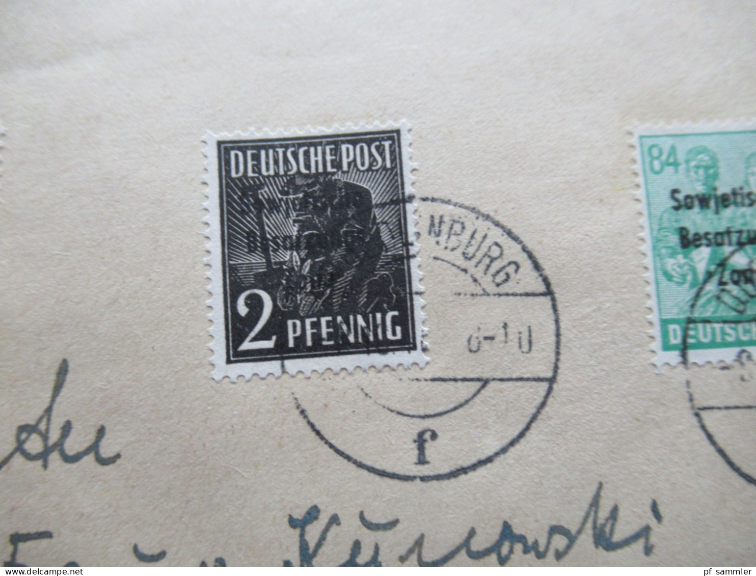 SBZ 8.10.1948 Marken Mit Aufdruck SBZ / Verschiedene Ausgaben! Tagesstempel Quedlinburg / Ortsbrief Quedlinburg - Covers & Documents