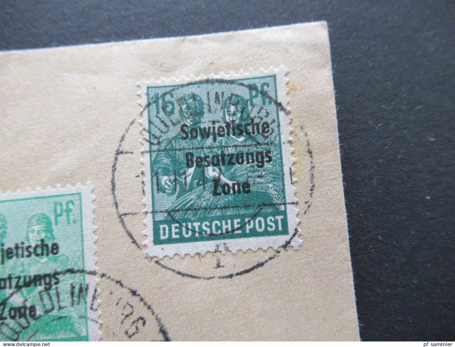 SBZ 8.10.1948 Marken Mit Aufdruck SBZ / Verschiedene Ausgaben! Tagesstempel Quedlinburg / Ortsbrief Quedlinburg - Storia Postale